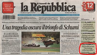 La Repubblica, 5 marzo 2001